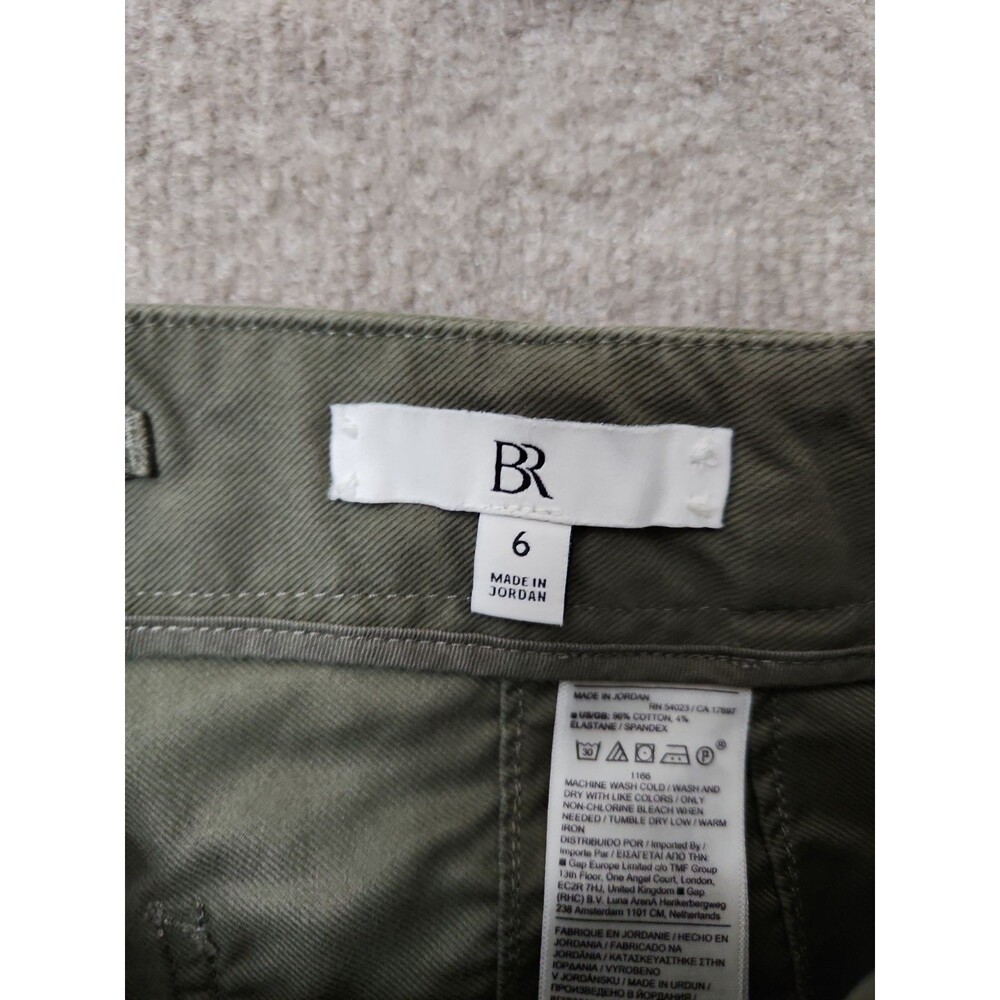 Banana Republic High Rise Barrel Utility Chino Pants Womens 6 Olive Green - Picture 8 of 10